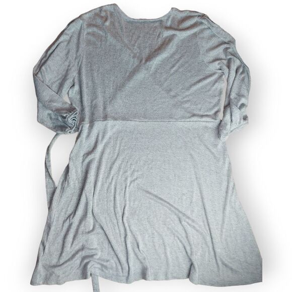 🌼4/$30 Gap Grey Long Sleeve Wrap Dress XXLarge - Picture 7 of 8